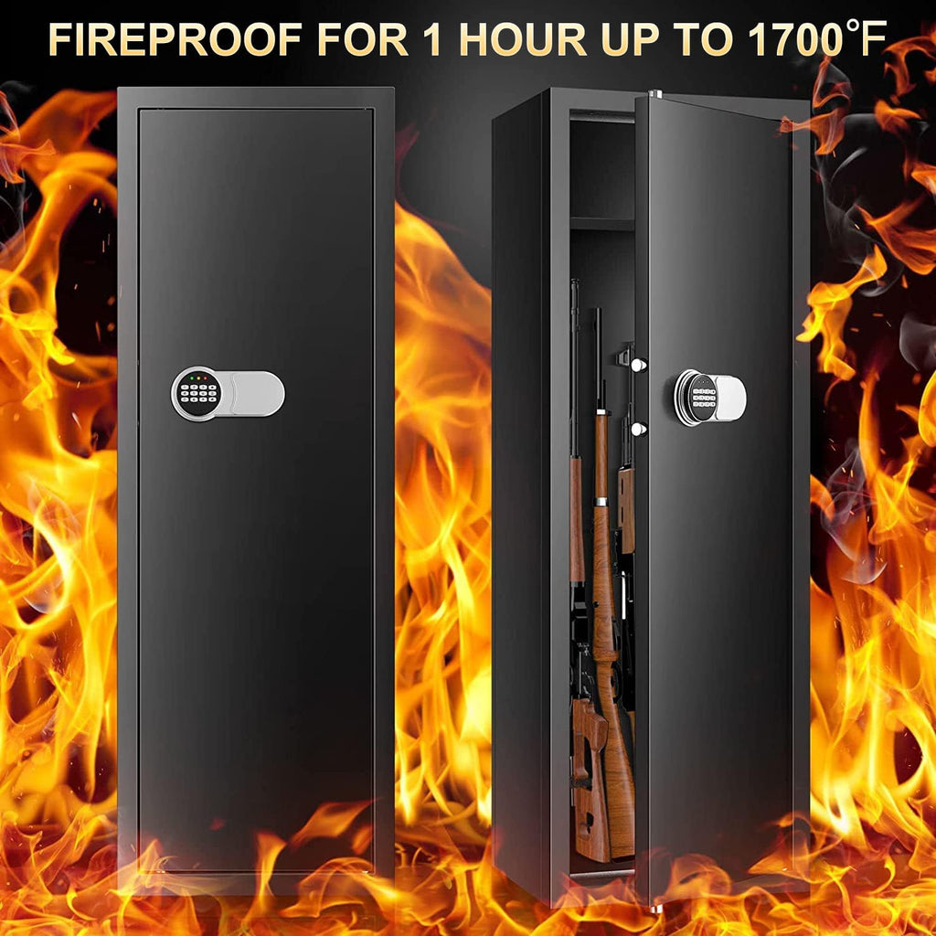 Black 7-8 Fireproof Gun Safe with Digital Keypad P871