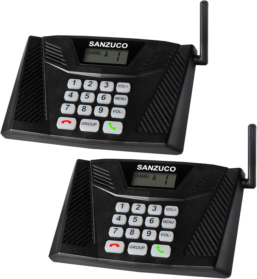 Wireless Hand Free Two Way Intercom System 18 Channels Pack 2 F117407