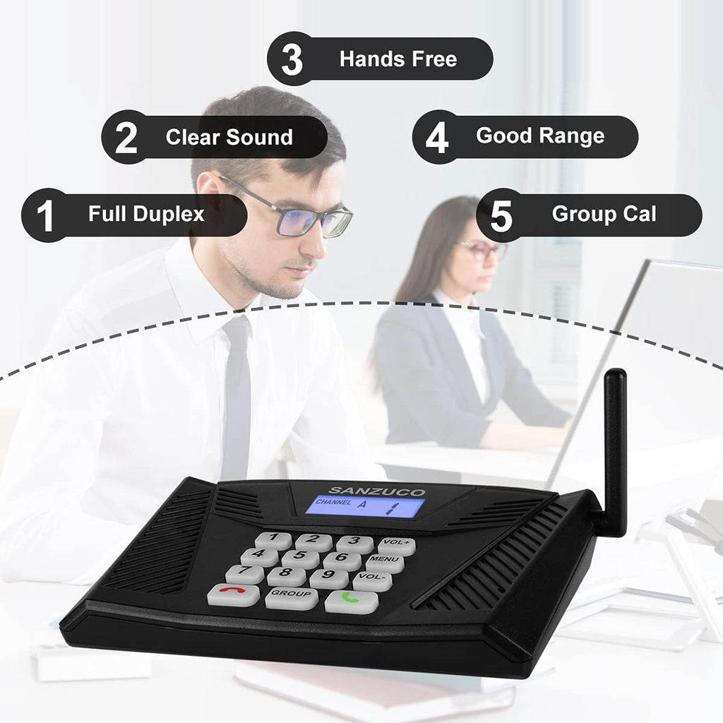Wireless Hand Free Two Way Intercom System 18 Channels Pack 2 F117407
