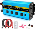 3000 Watt Pure Sine Wave Inverter 12V to 110V DC to AC with LCD Display 4 AC Sockets 4 USB Ports N7828