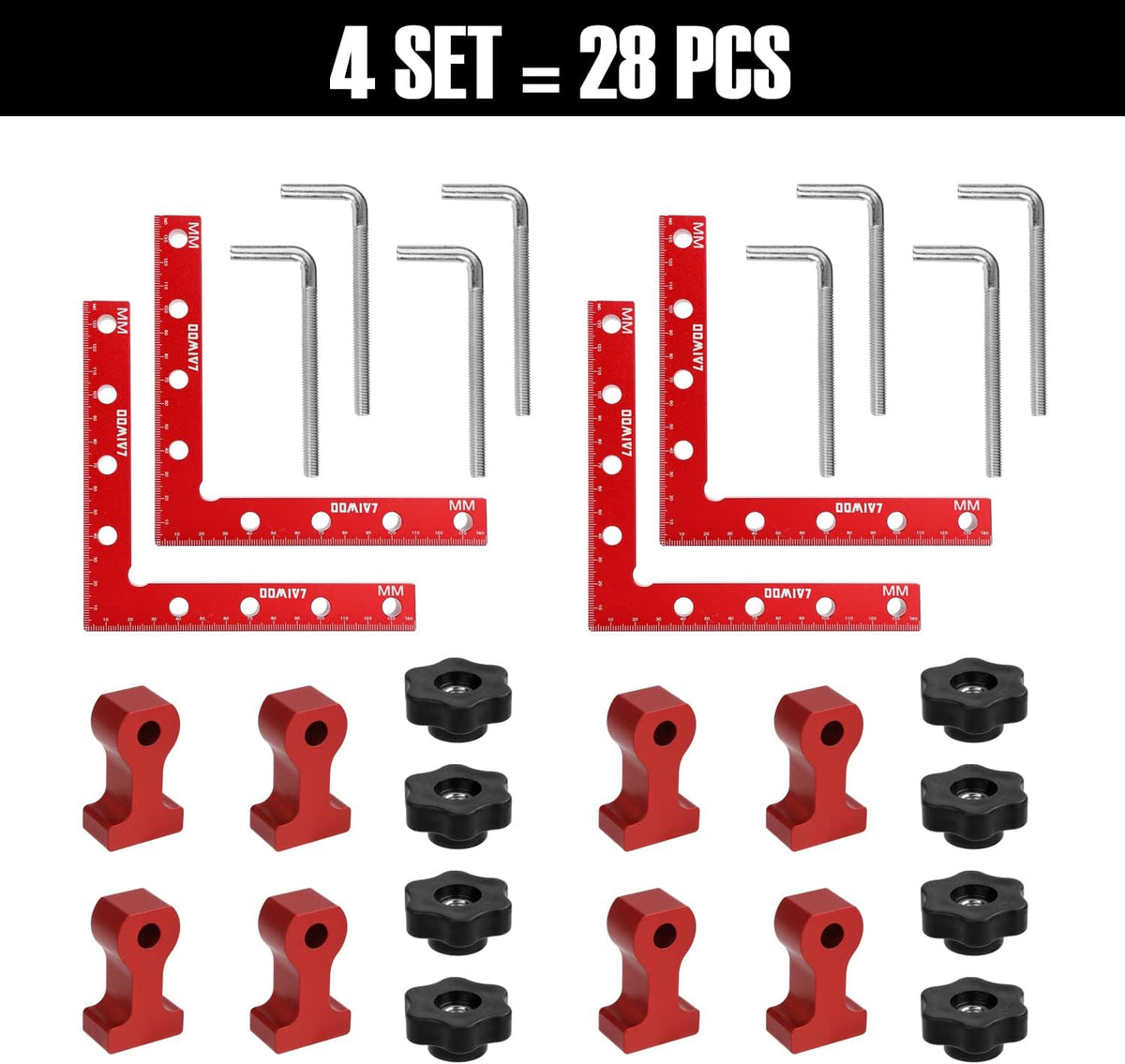90 Degree Positioning Squares 4 Set 5.5inch Aluminum Alloy Corner Clamp J372