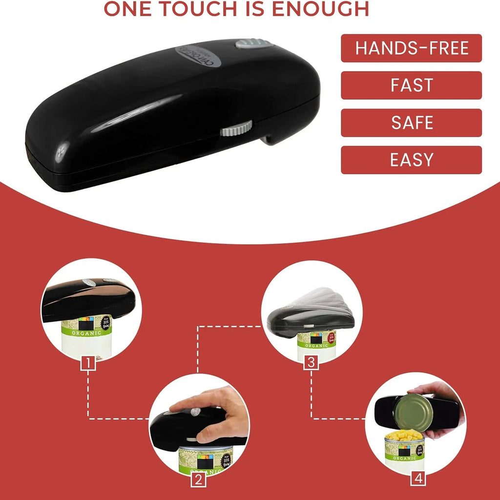 Black Battery Operated Electric Can Opener U8476