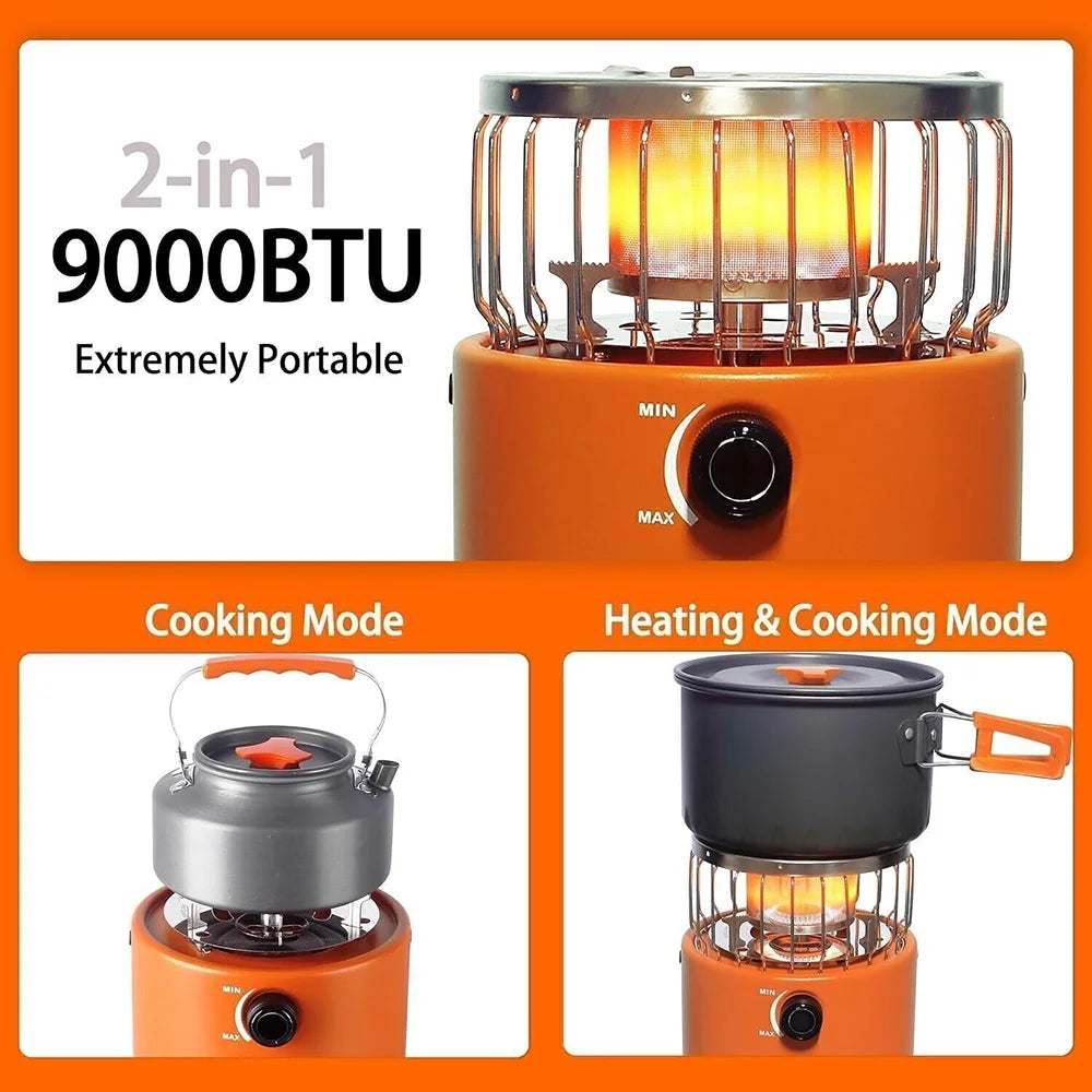 Portable Propane Heater & Stove with Fireproof Gloves M2481