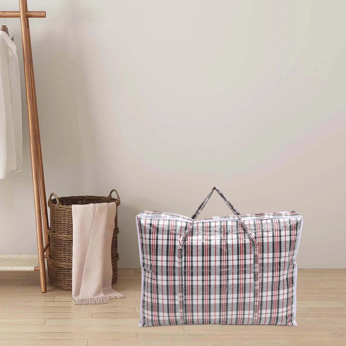 2 Pcs Black Large Clothes Storage Bag Basket R904493