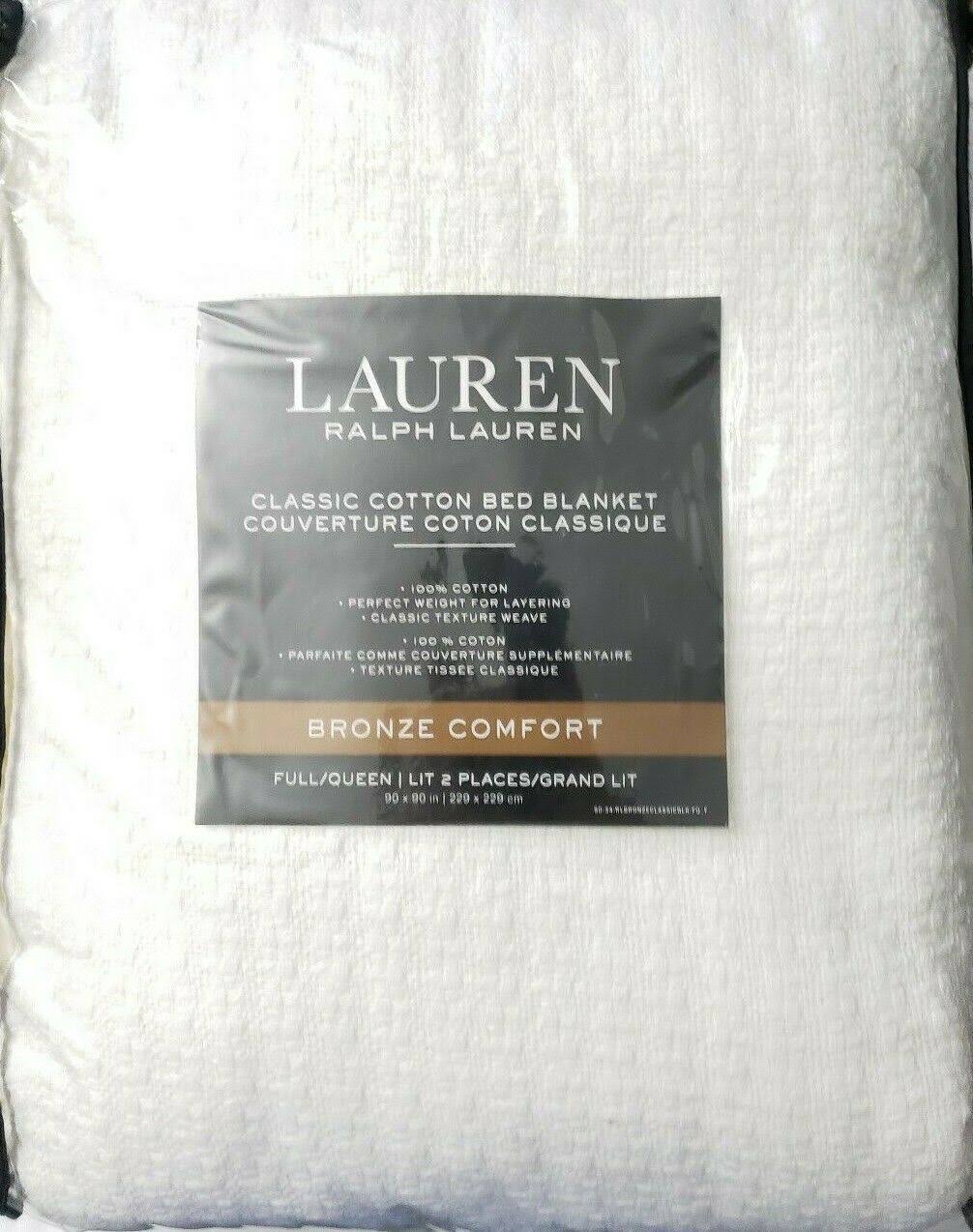 100% Cotton Full/Queen Blanket - White O54231