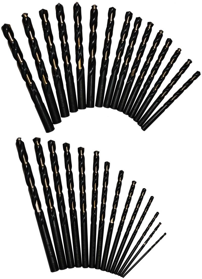 HSS Black & Gold Jobber Drill Bit Set, 29 Pieces E6623