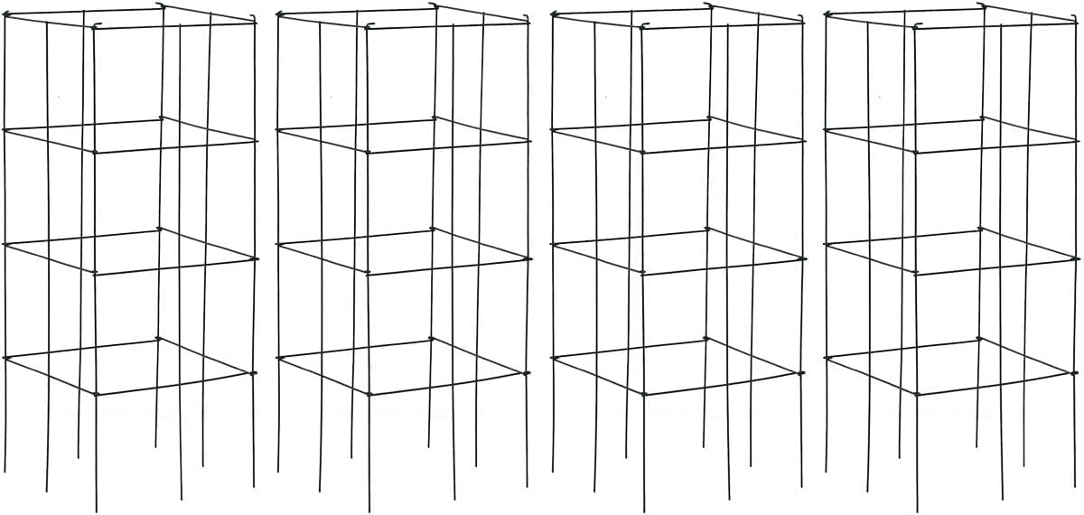 4 Pack 39 Inches Tall Square Plant Support Cage M195167