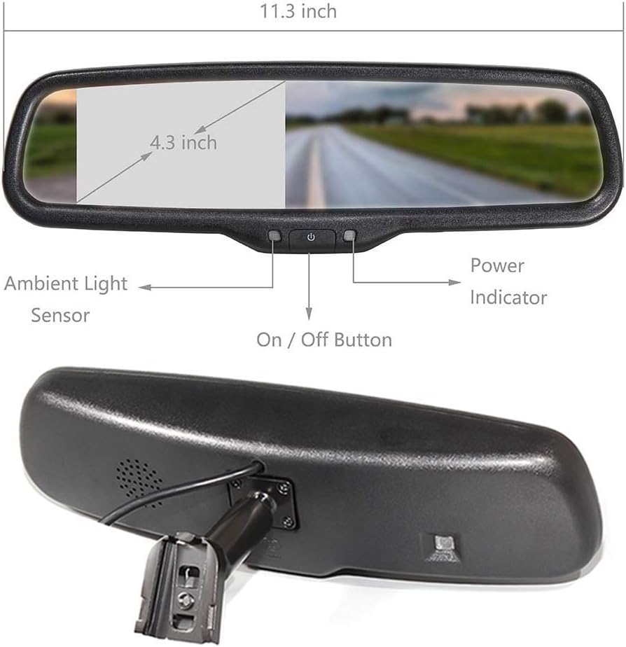 Backup Rear View Spare Tire Mount Camera with 4.3 Mirror LCD Monitor S453252