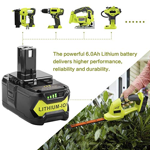 [2Pack] 18V 6.0 Ah Battery for Ryobi ONE+ System 18-Volt Cordless Tool Battery V323