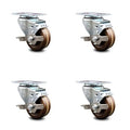 Phenolic Swivel Caster Set of 4 with Top Lock Brake L866218