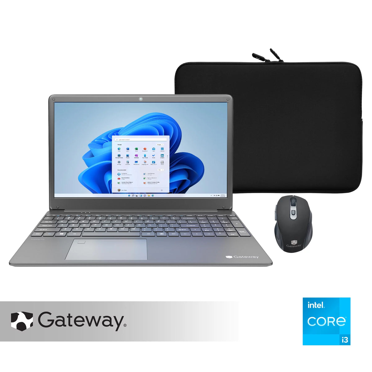 15.6" Ultra Slim Notebook with Carrying Case & Wireless Mouse C7560