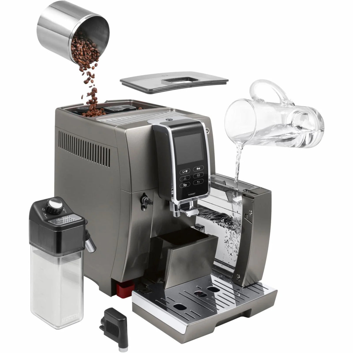 Smart Coffee and Espresso Machine with Automatic Milk Frother A93231