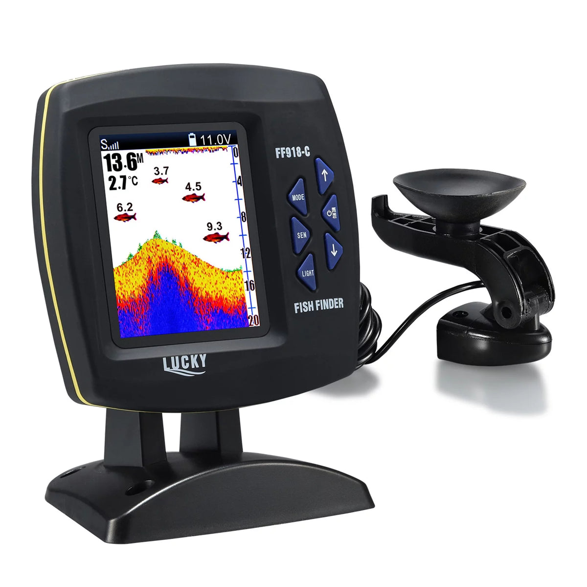 Color LCD Screen Fish Finder 590ft Water Depth I24952