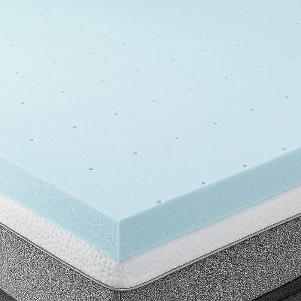 3 inch Gel Infused Ventilated Memory Foam Mattress Topper - Blue (Full) B84064