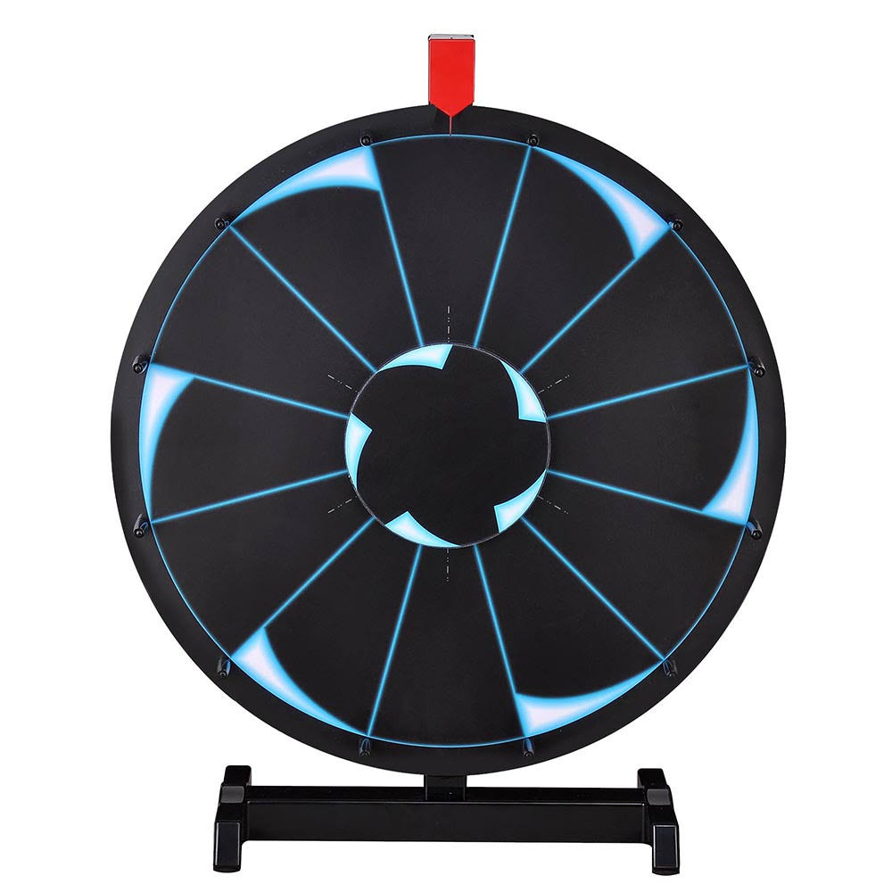 18x22 Tabletop Editable Prize Wheel 12 Slot Spinning Game with Dry Erase L3745