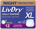 XL Overnight Adult Diapers Incontinence Underwear 12-Pack H676501