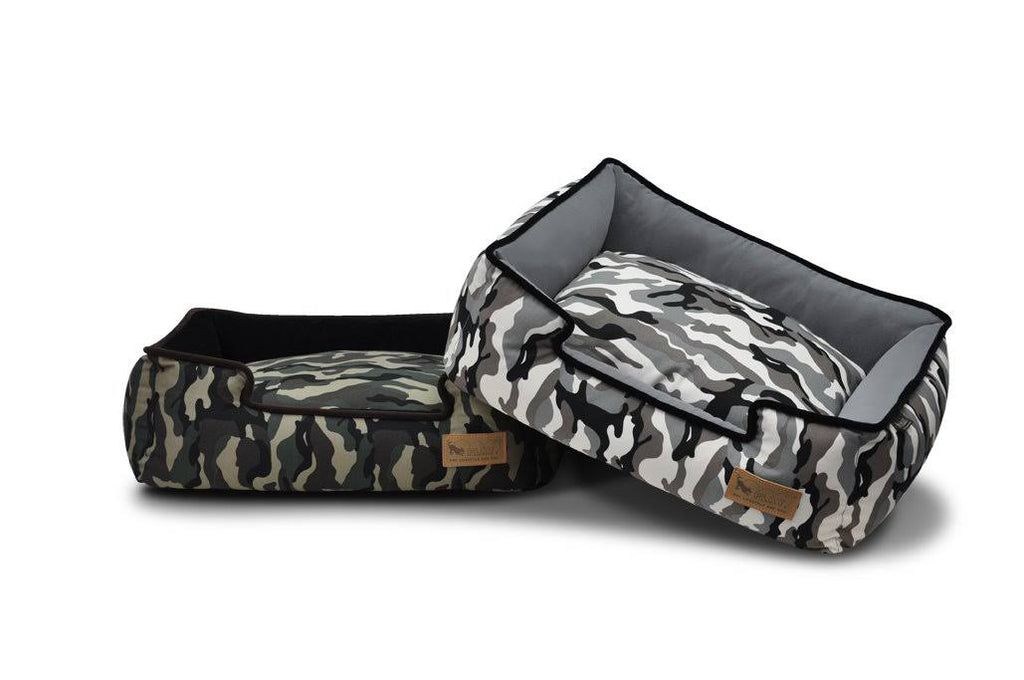 Camouflage Lounge Dog Bed - Green - Large K149