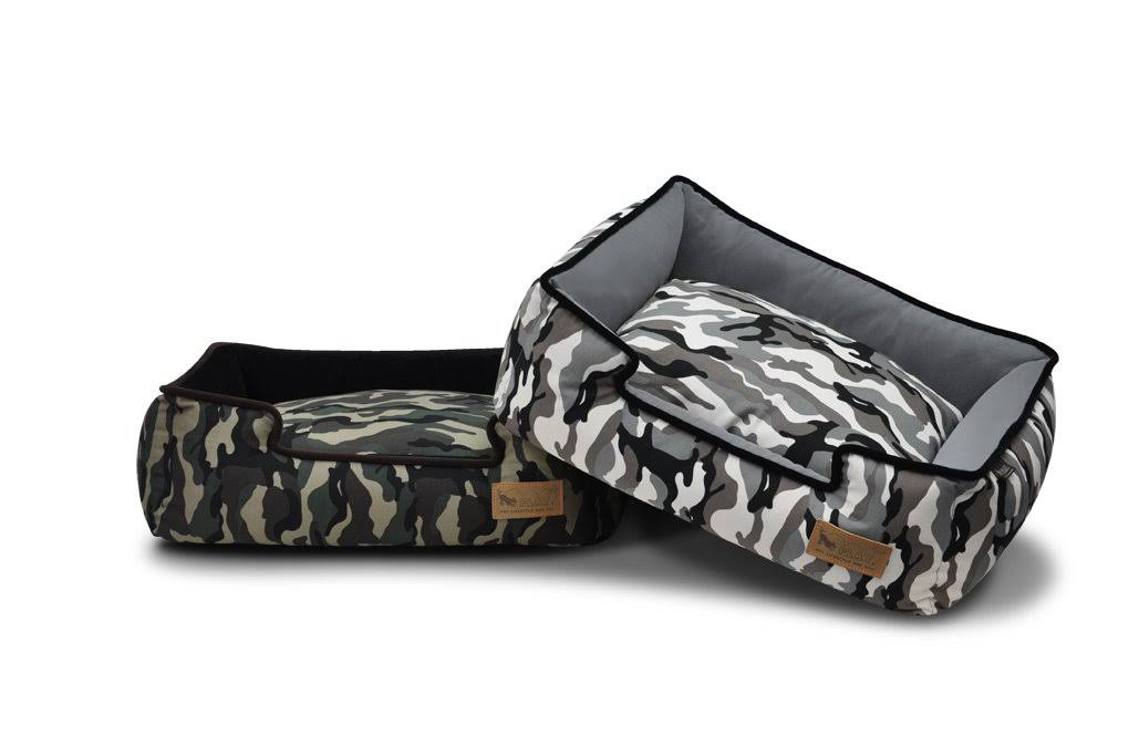 Camouflage Lounge Dog Bed - Green - Large K149