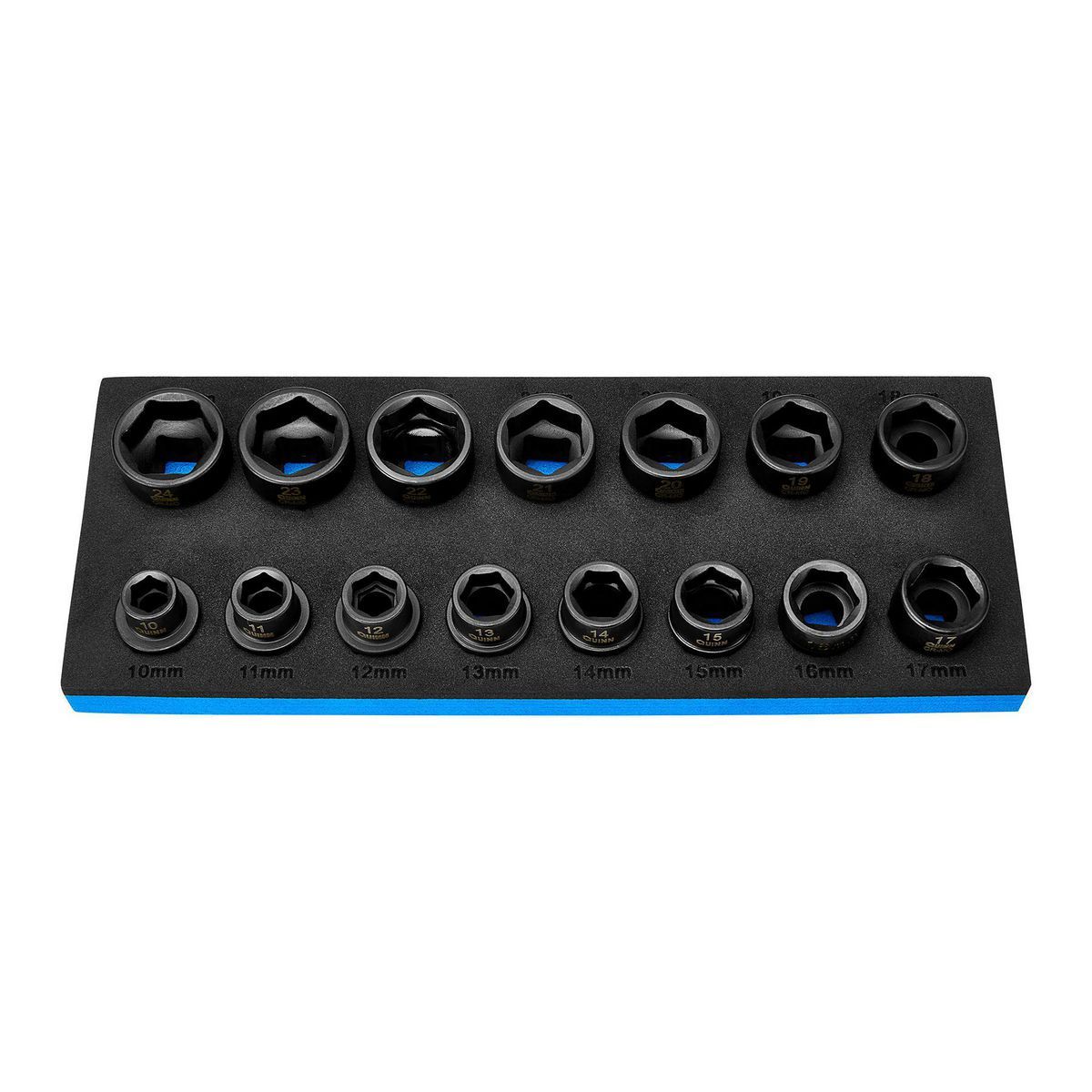1/2 in. Drive Metric Low-Profile Impact Socket Set, 15-Piece W321