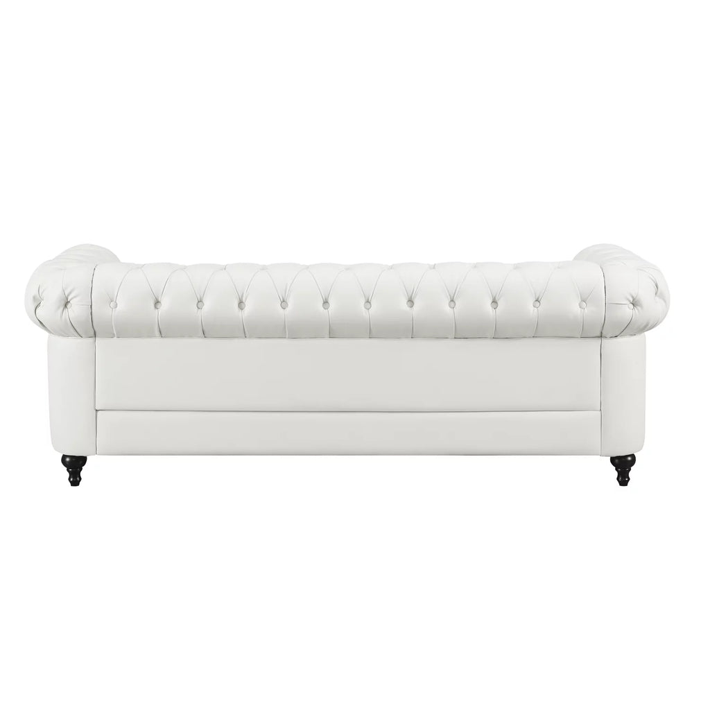 White Tufted Sofa L6110