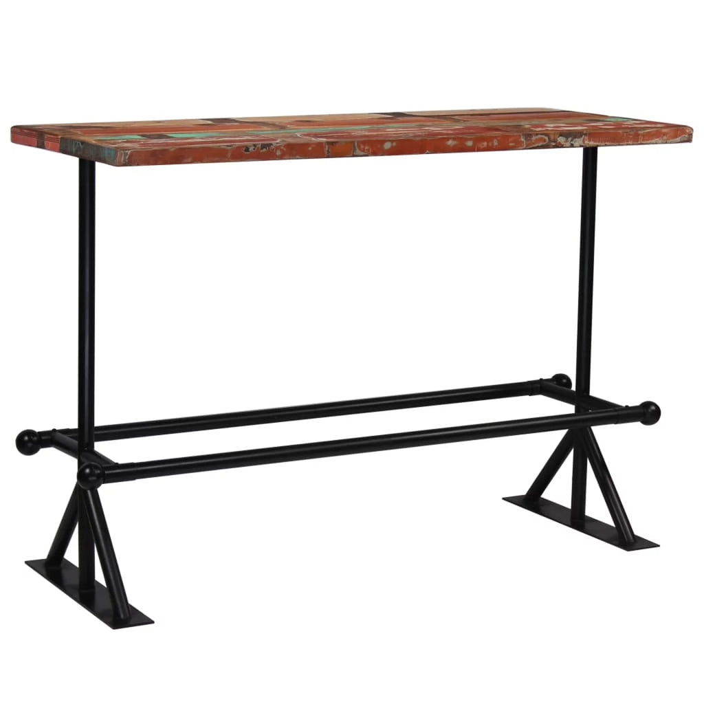 Counter Height Bar Table Steel Legs Multicolor N99711