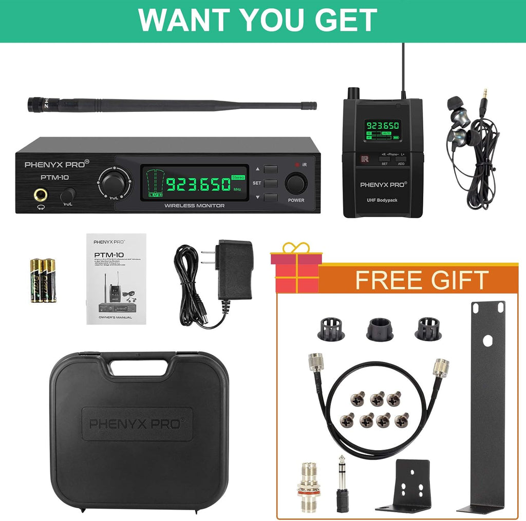 UHF Stereo Wireless In Ear Monitor System, Rack Mountable D81343