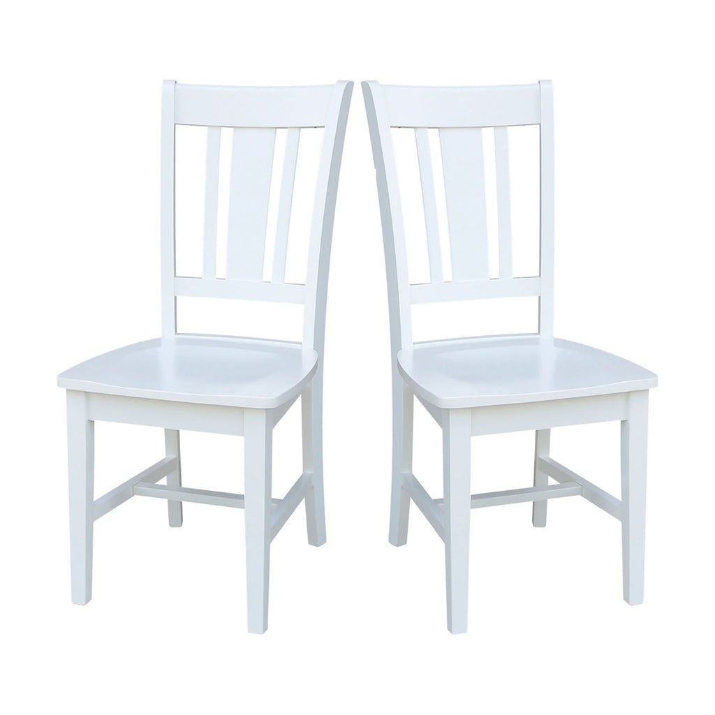 White Solid Wood Splatback Chairs Set of 2 K225813