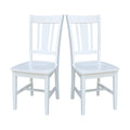 White Solid Wood Splatback Chairs Set of 2 K225813