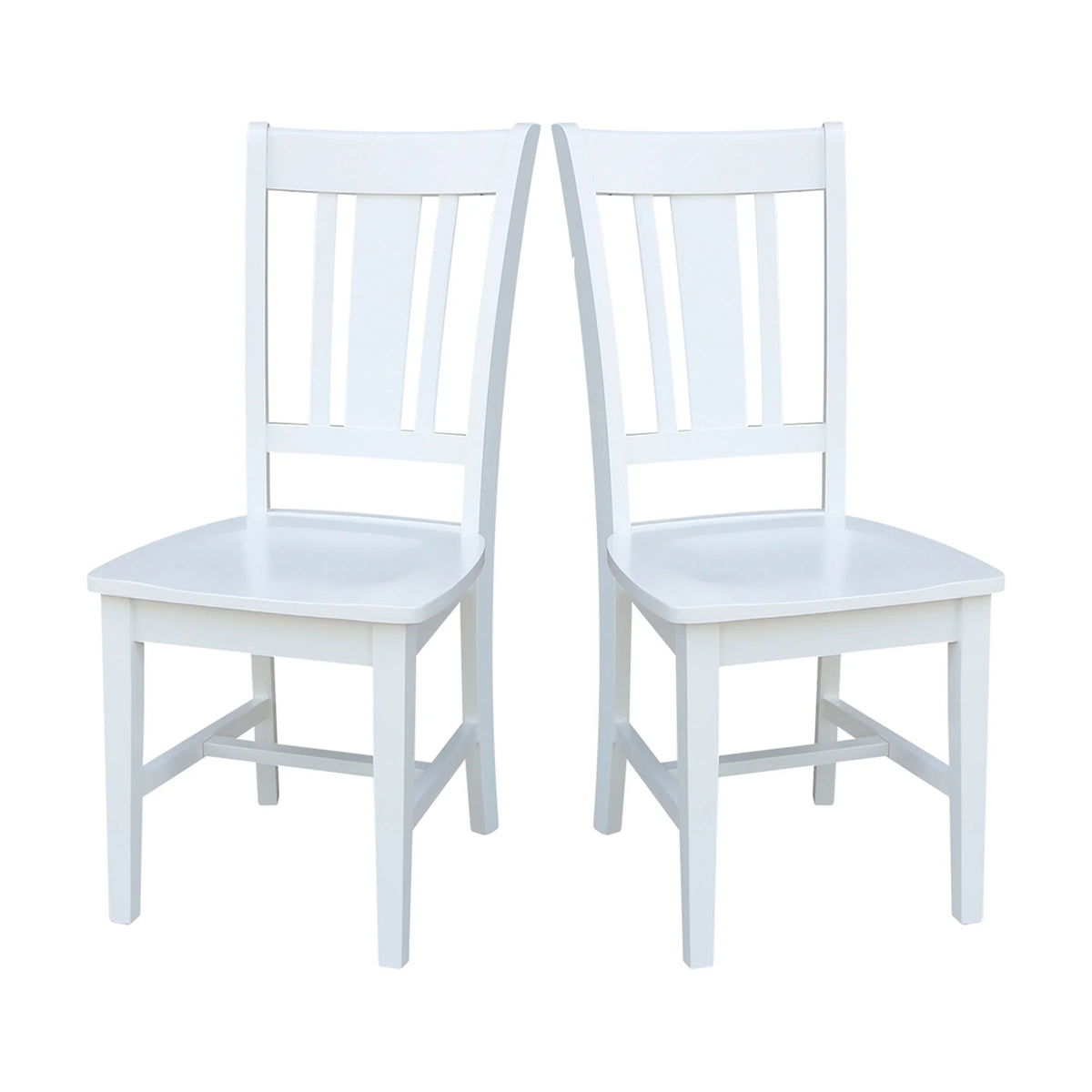 White Solid Wood Splatback Chairs Set of 2 K225813