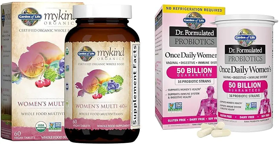 60 Tablets Vegan Vitamins & 30 Count Probiotics G753459