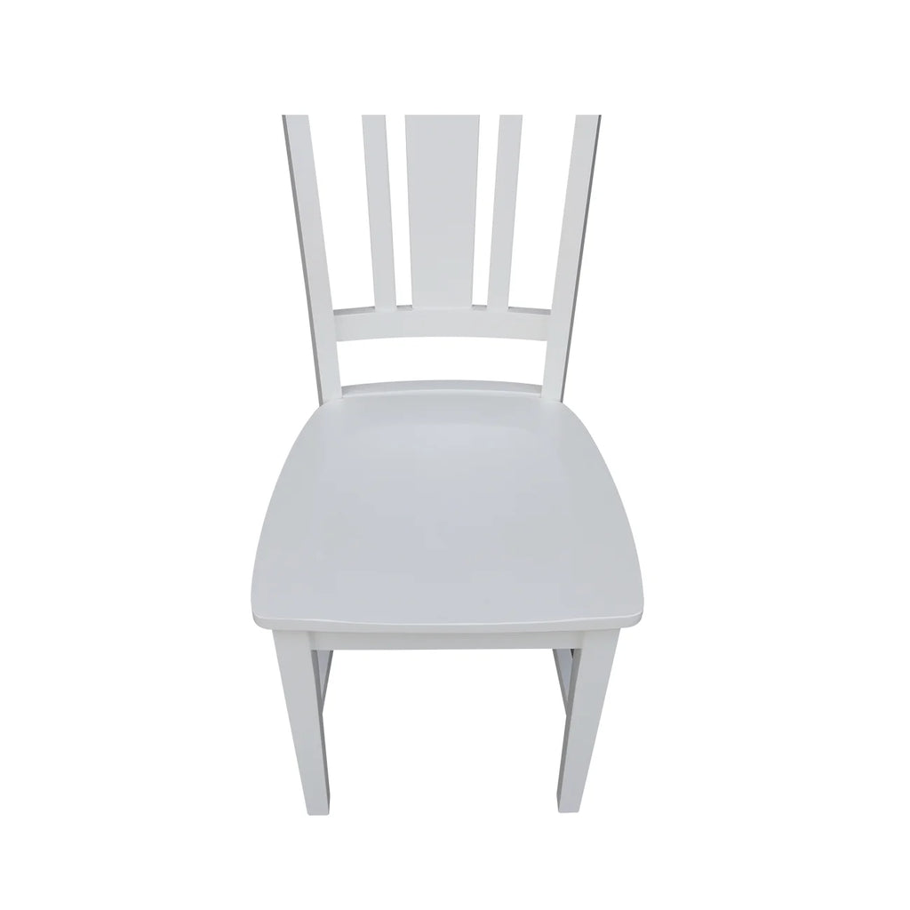 White Solid Wood Splatback Chairs Set of 2 K225813