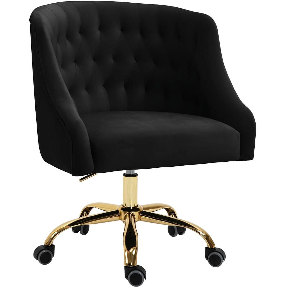 Black Velvet Swivel Adjustable Office Chair P105905