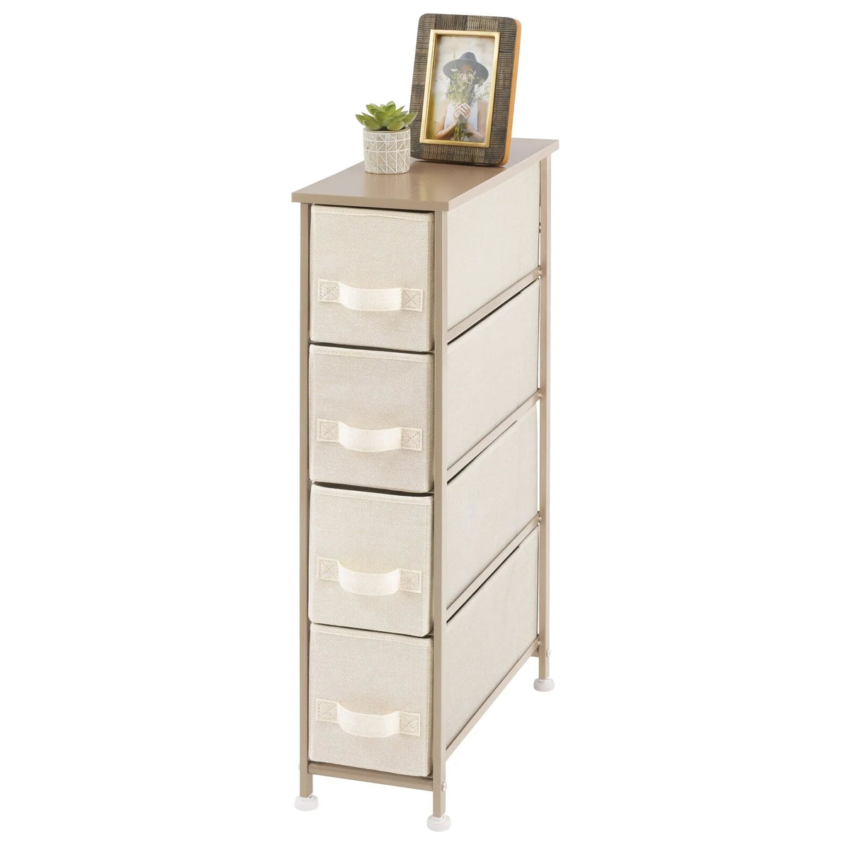 Narrow 4 Fabric Drawers Dresser T324121