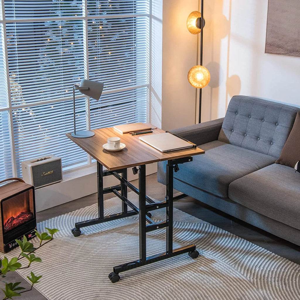 Mobile Standing Desk with Tilting Tabletop & Wheels L91923