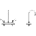 8 inch Cast Deck Mount in Chrome Z38027