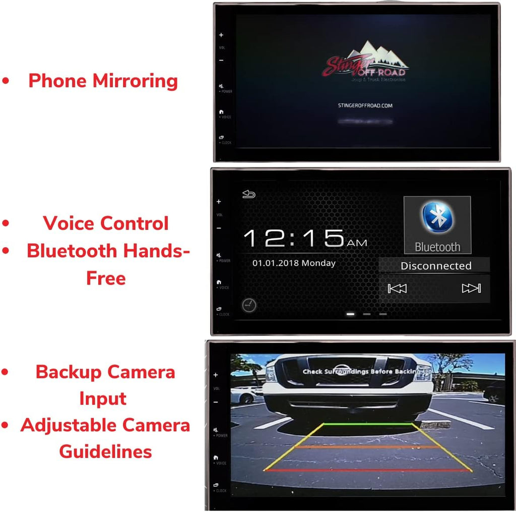 Double Din Radio Kit with Touchscreen Radio, Dash Kit, Camera Input and Antenna Adapter O257128