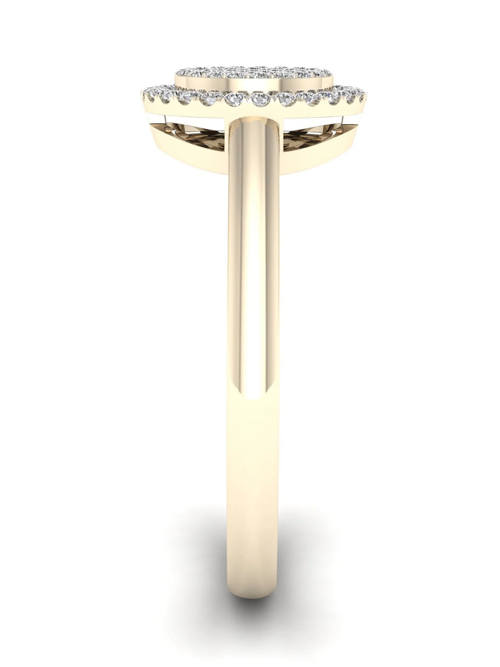 10K Yellow Gold Diamond Cluster Halo Ring Z68843