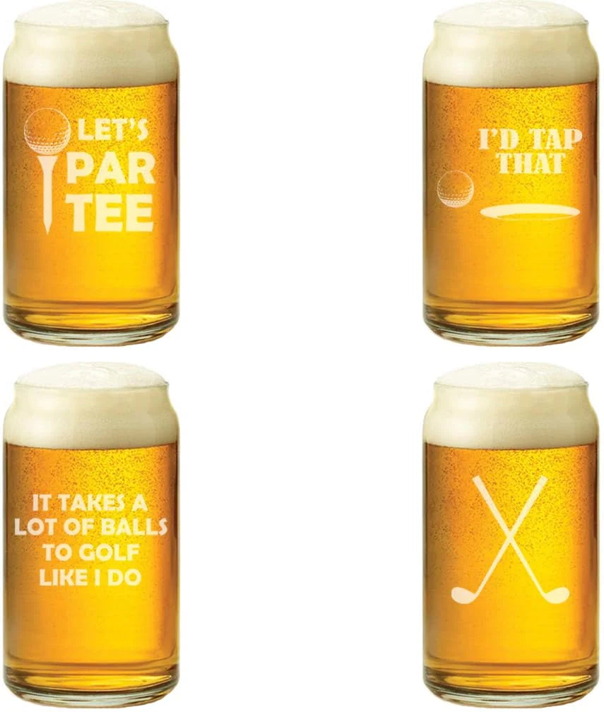 16 oz Beer Can Glass Set of 4 F918067