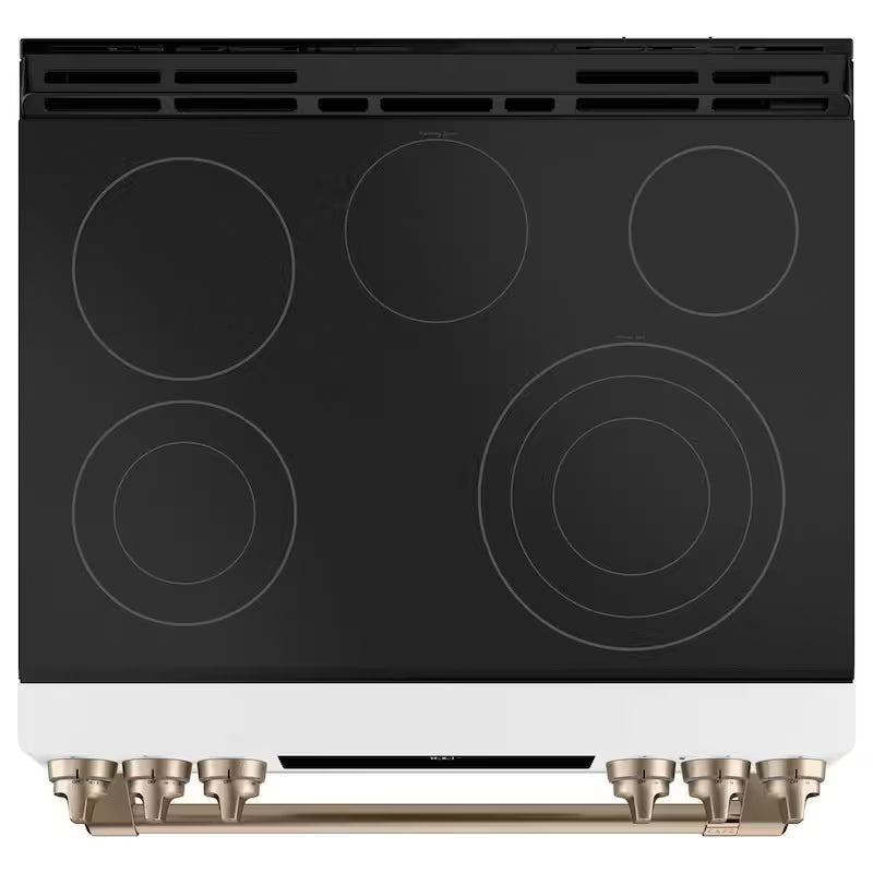 30 in. 5.7 cu. ft. Smart Slide-In Electric Range in Matte White with True Convection, Air Fry L1351