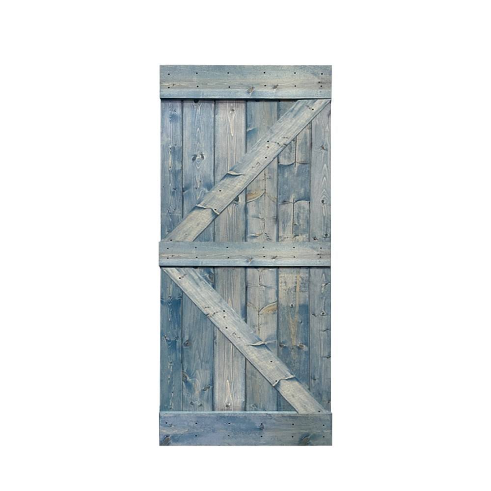 Espresso Solid Knotty Pine Wood Interior Sliding Barn Door Slab Y16059