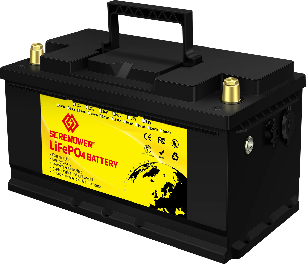 12V 100Ah LiFePO4 Battery with BMS J2987