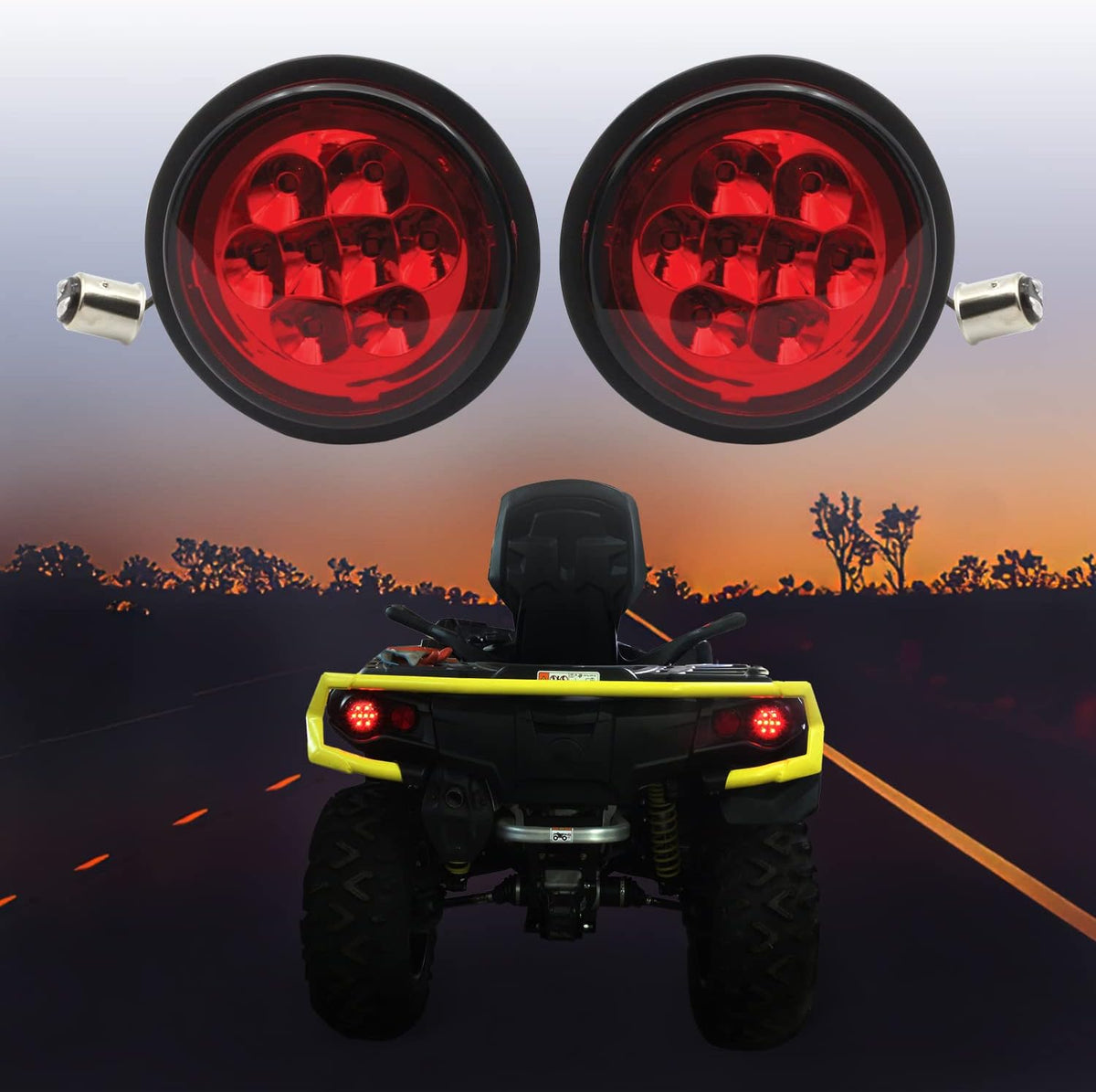 Red LED Tail Light Assembly Pair Z9534