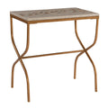 Gold Capiz Fish Mosaic Accent Table B468