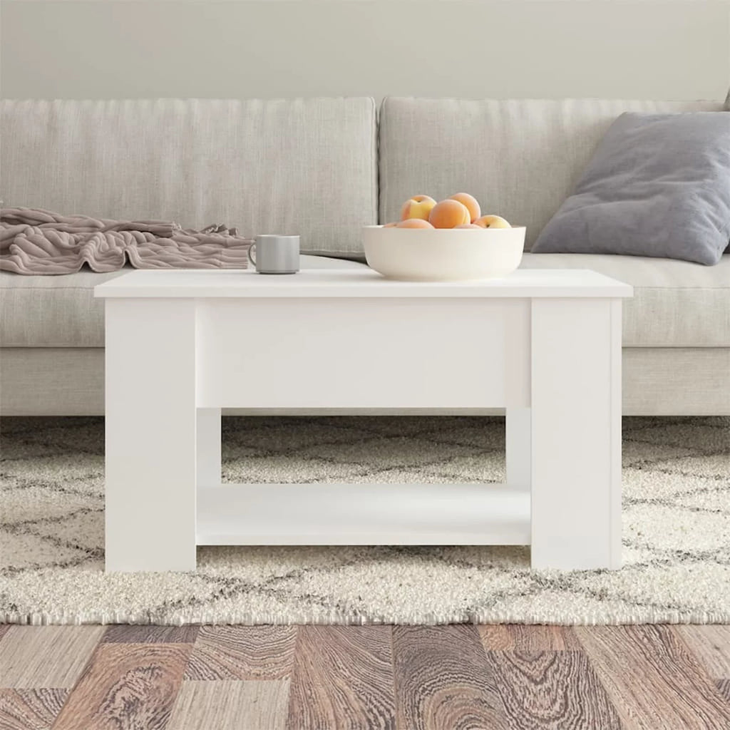 White Engineered Wood Coffee Table J203