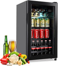 120 Can Freestanding Beverage Cooler with Glass Door L334152