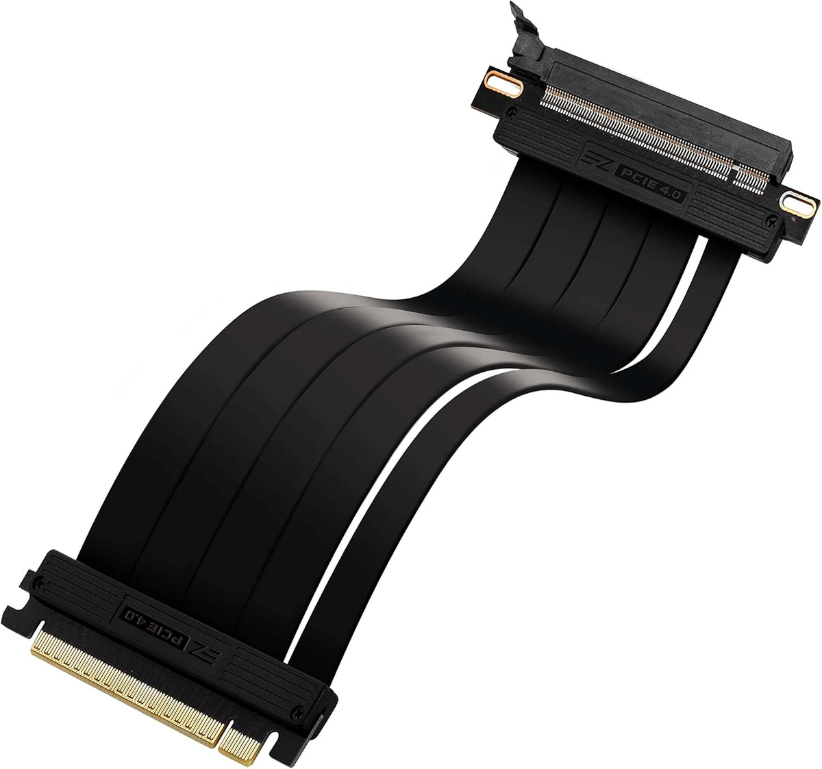 PCIE Gen 4 16x Flexible Riser Cable PCI Express 4.0 GPU Extension Card Right Angle Connector 7.87in 20cm Pack of 2 F4448