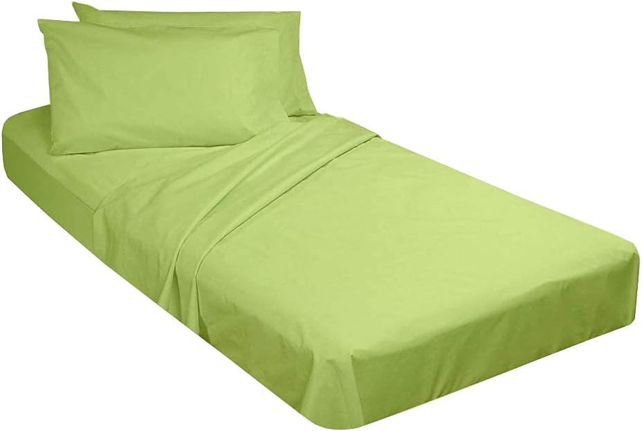 Ivory Solid Cotton Fitted Cot Sheet 4 Piece N169