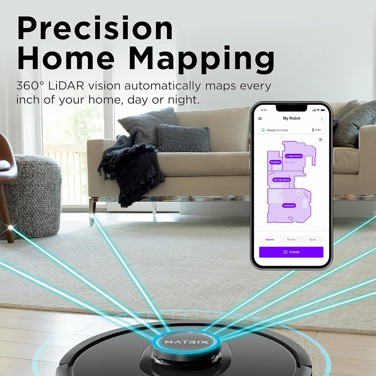 Restored Robot Vacuum with Self-Cleaning Brushroll and Precision Mapping U509076