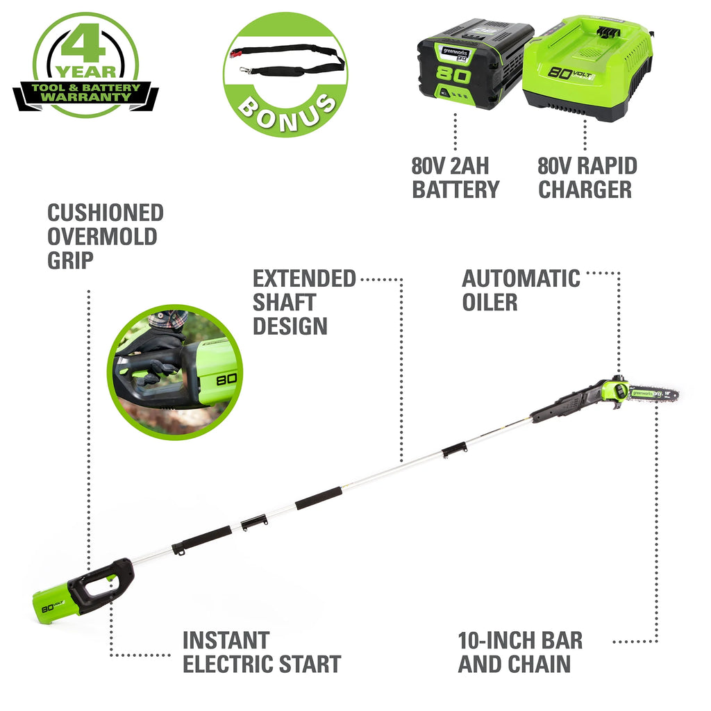 80V 10 in. Brushless Pole Saw M748