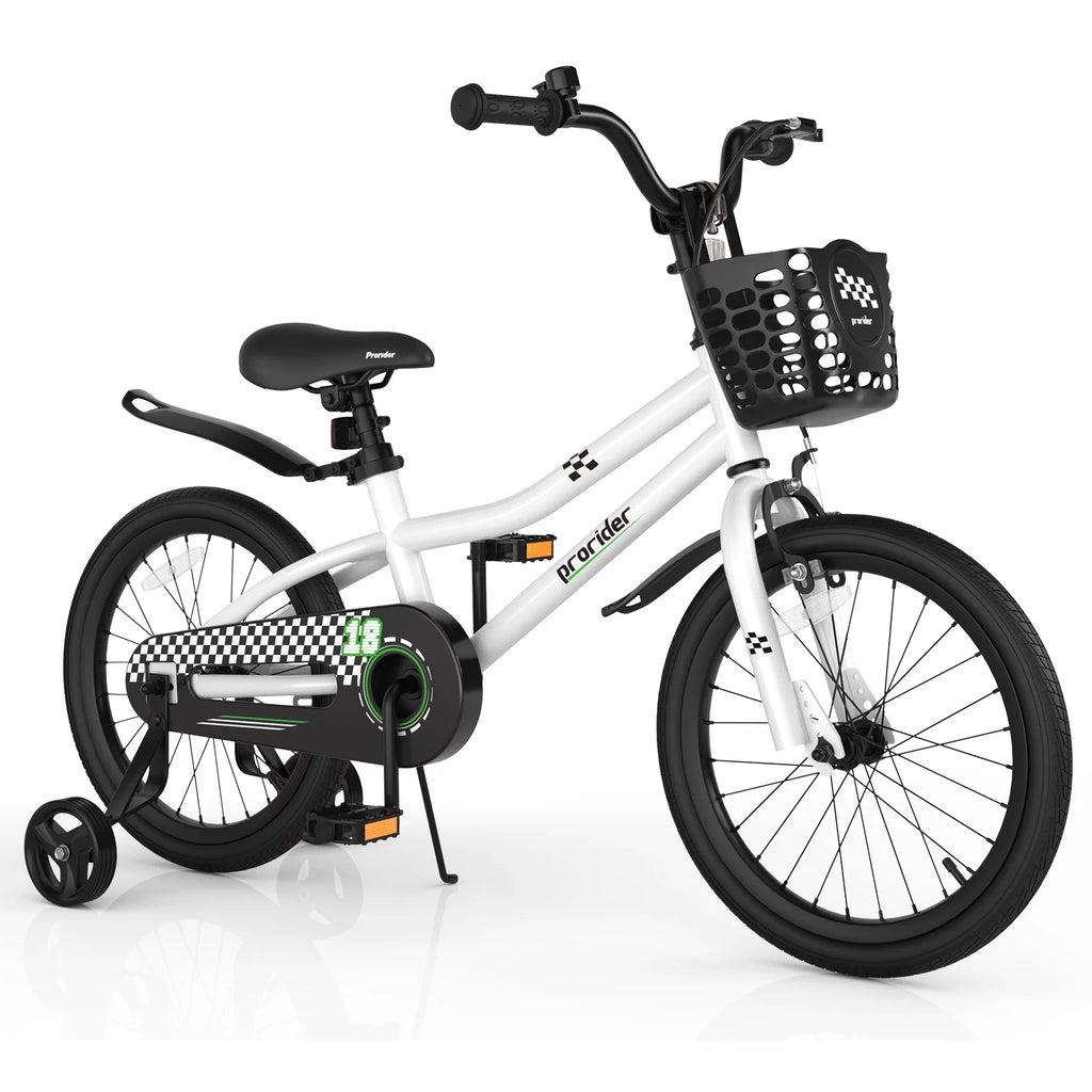 18'' Kid's Bike with Training Wheels & Basket J41269
